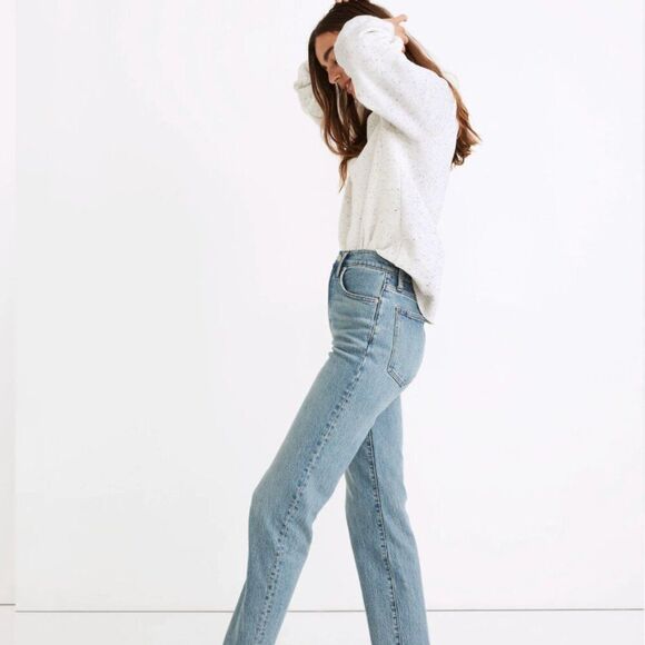 Madewell nc331 The perfect vintage straight Jean in Hoye Wash Repaired size 30 - Picture 4 of 10